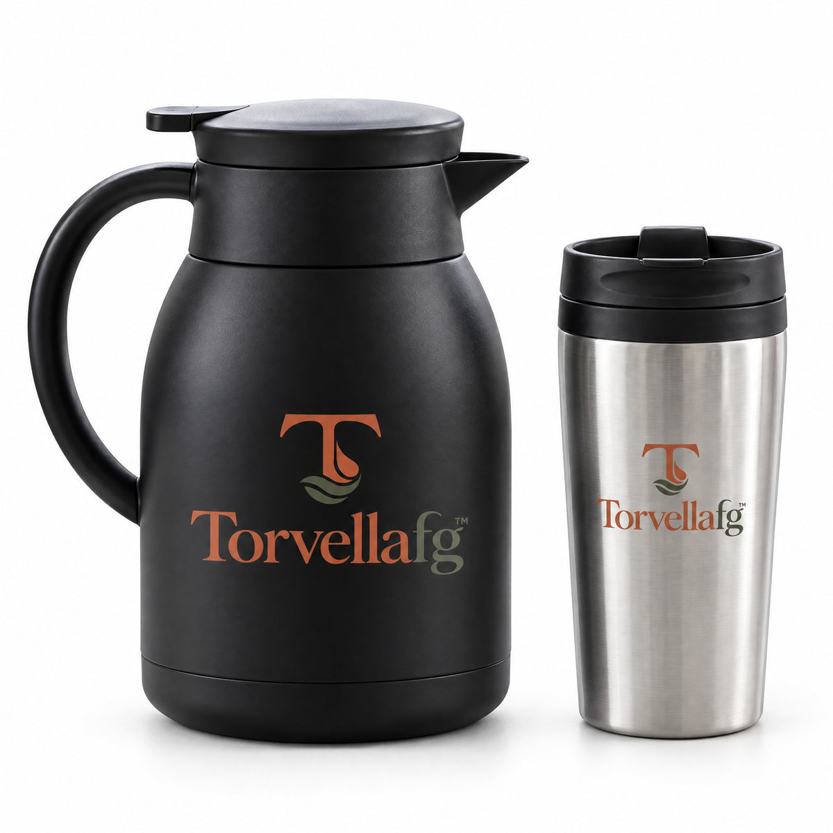 Torvellafg™ Thermal Pitcher & Travel Mug Set gallery image 2 (white background)