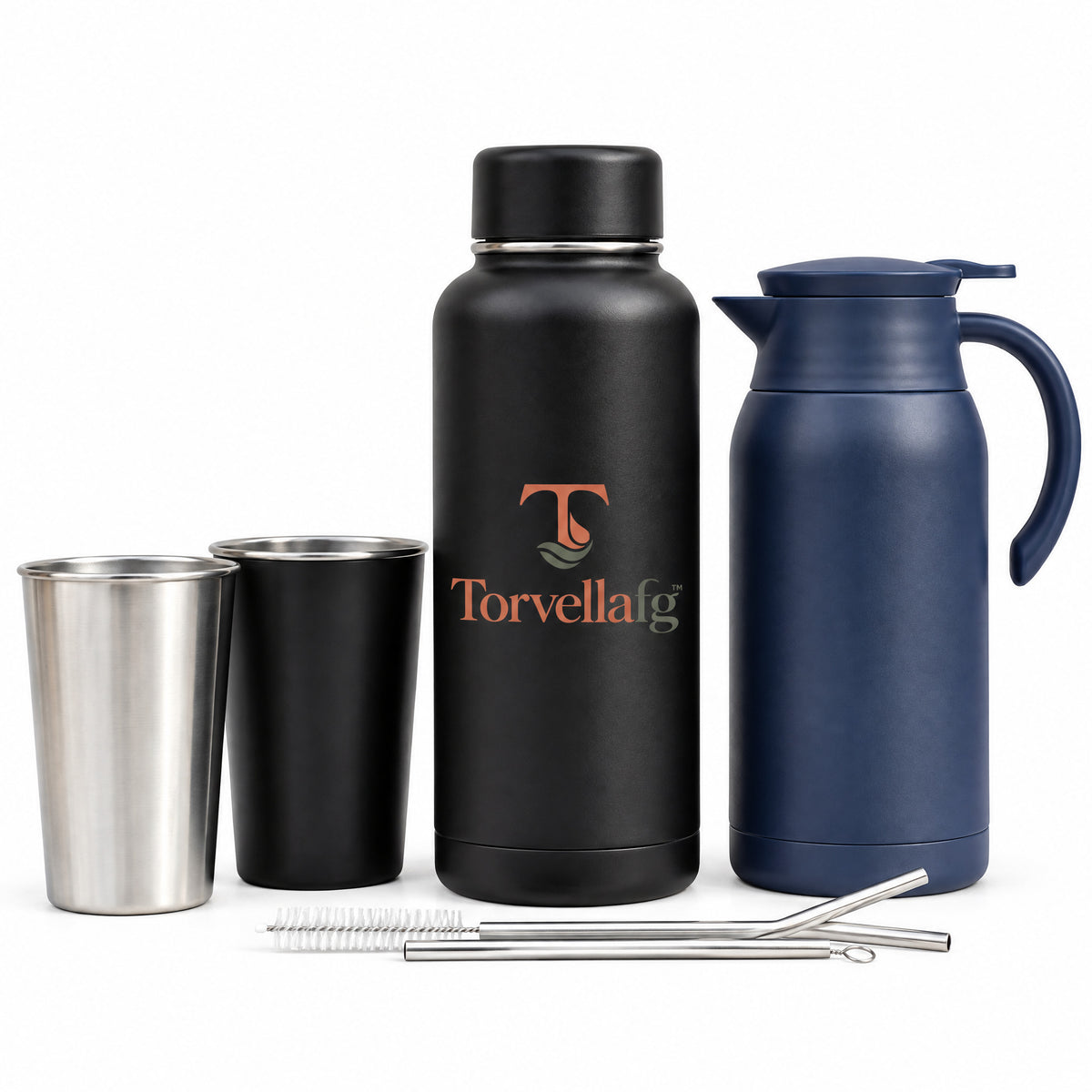 Torvellafg™ Stainless Steel Thermal Bottle Set gallery image 2 (white background)