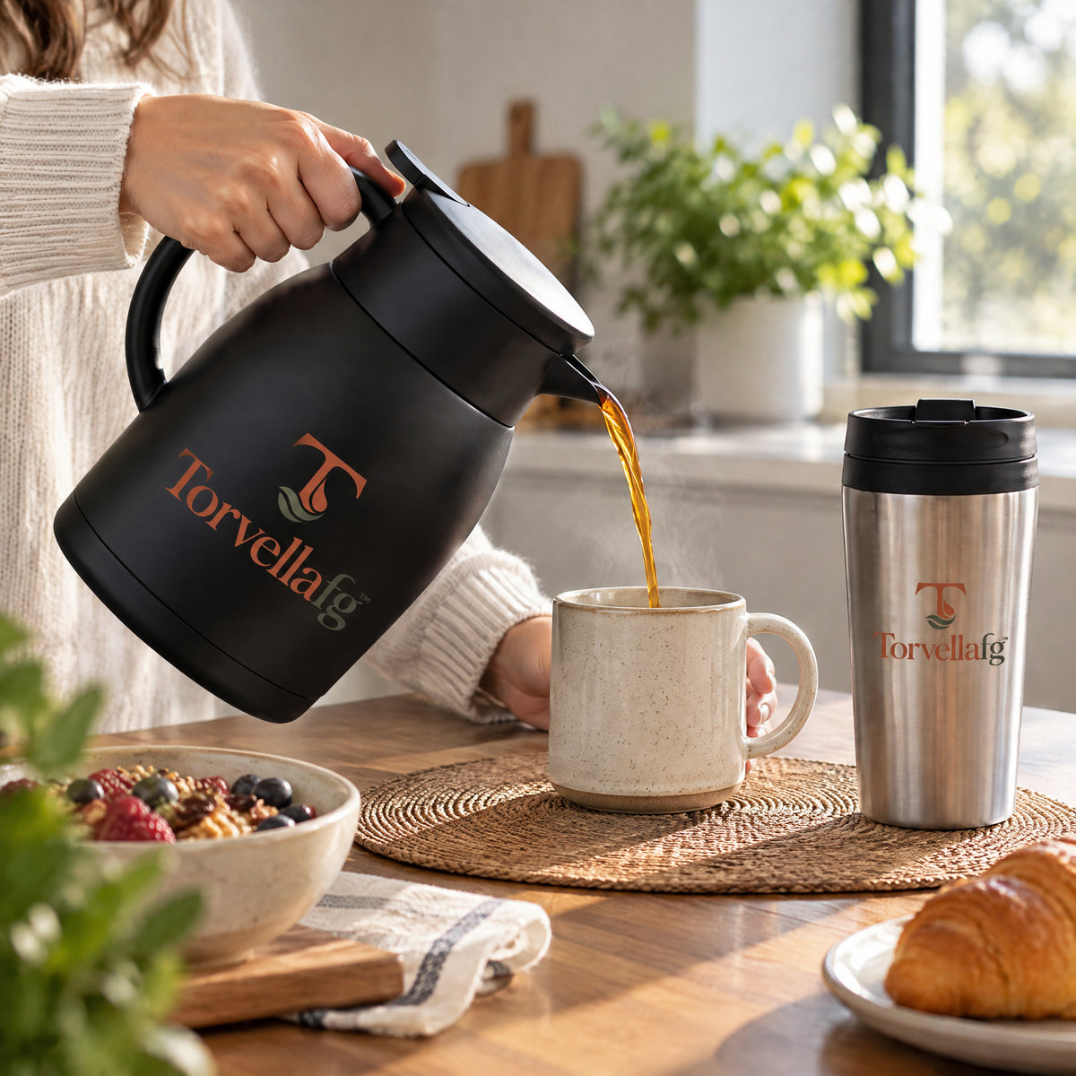 Torvellafg™ Thermal Pitcher & Travel Mug Set gallery image 3