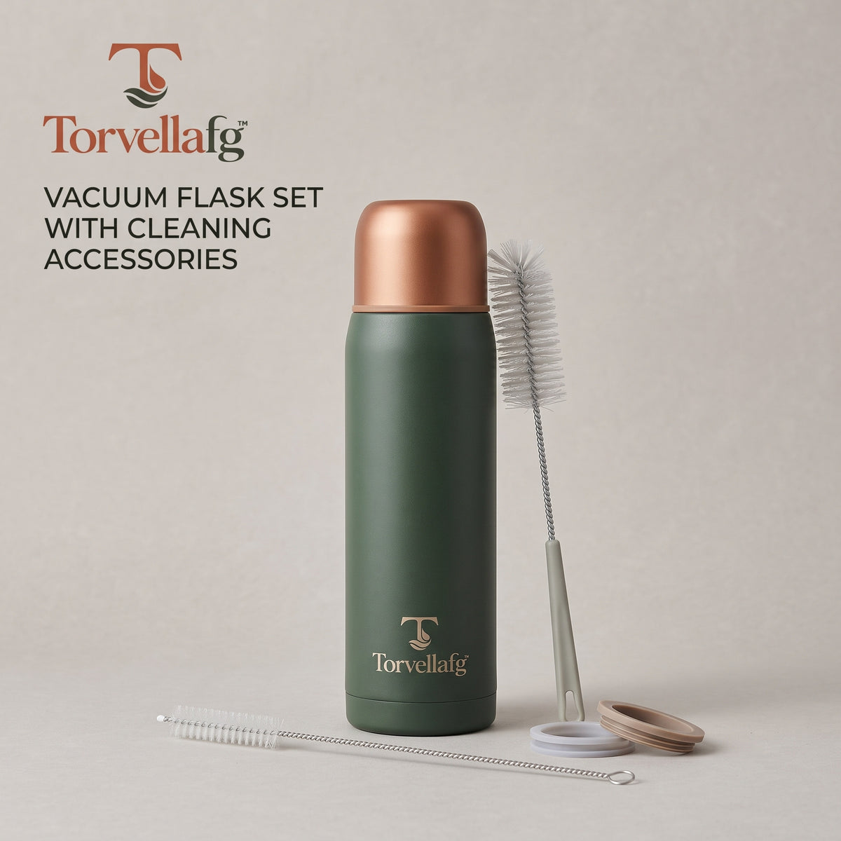 Torvellafg™ Vacuum Flask Set with Cleaning Accessories gallery image 1