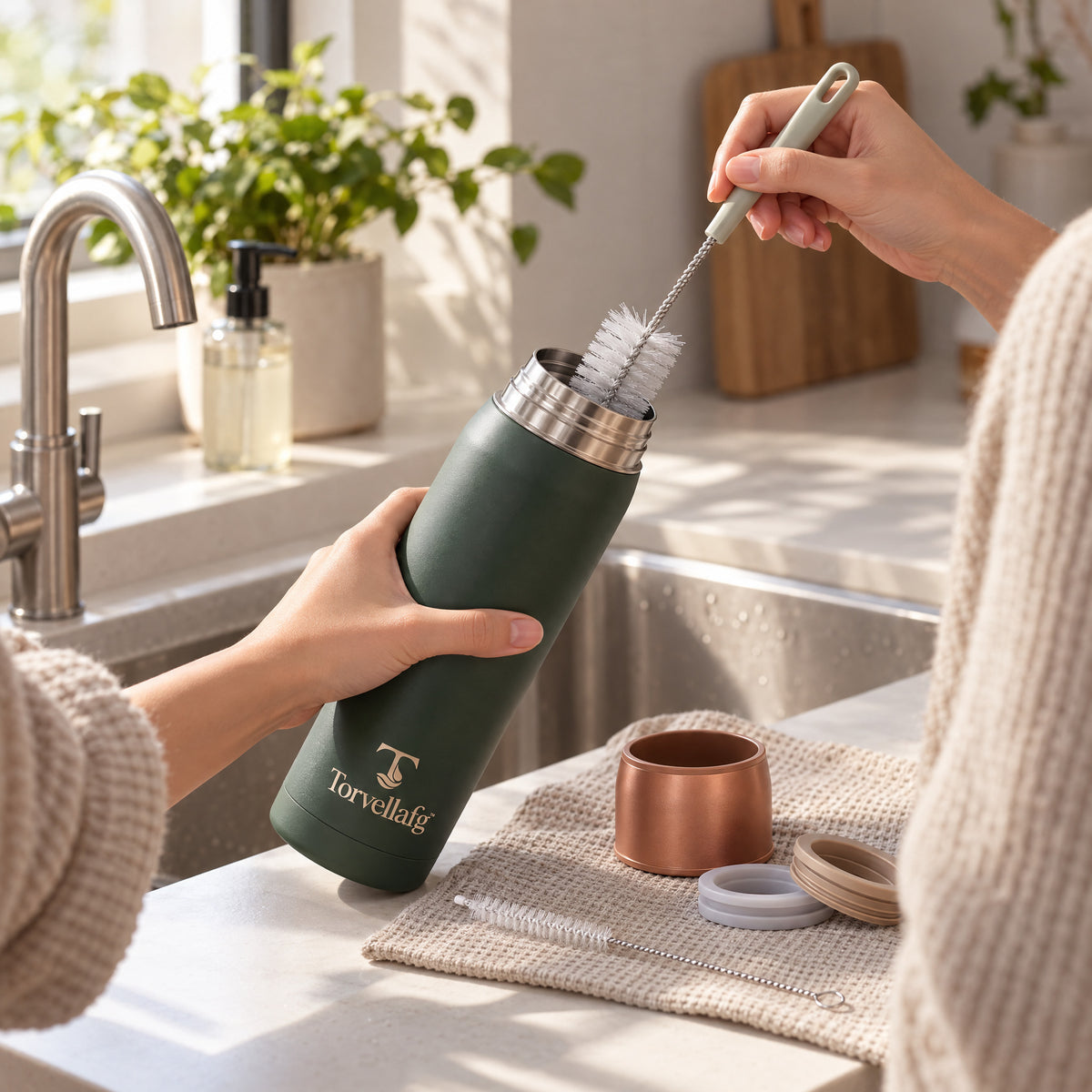Torvellafg™ Vacuum Flask Set with Cleaning Accessories gallery image 3