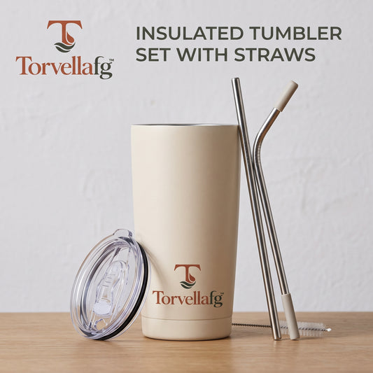 Torvellafg™ Insulated Tumbler Set with Straws gallery image 1