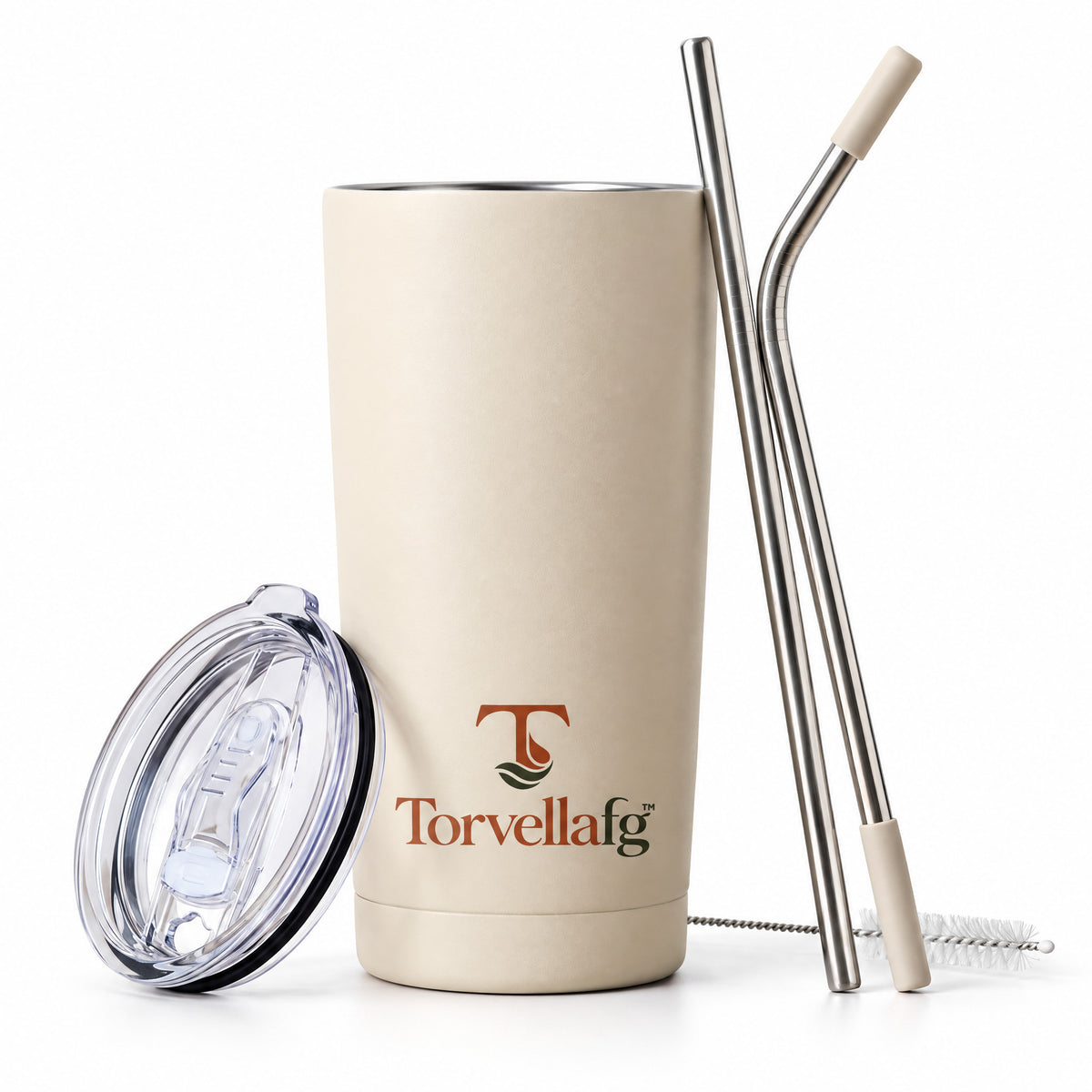 Torvellafg™ Insulated Tumbler Set with Straws gallery image 2 (white background)