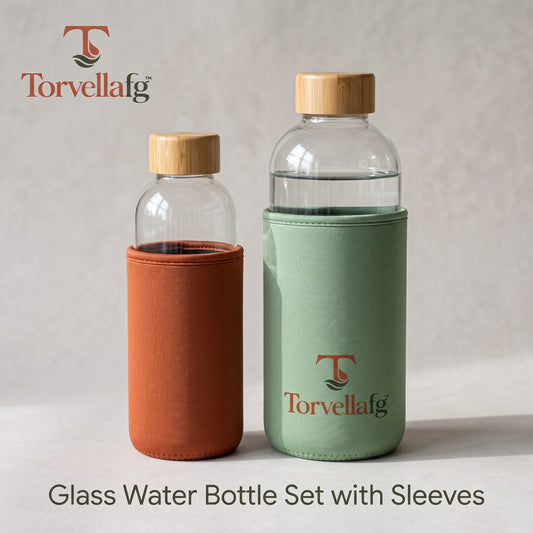 Torvellafg™ Glass Water Bottle Set with Sleeves gallery image 1