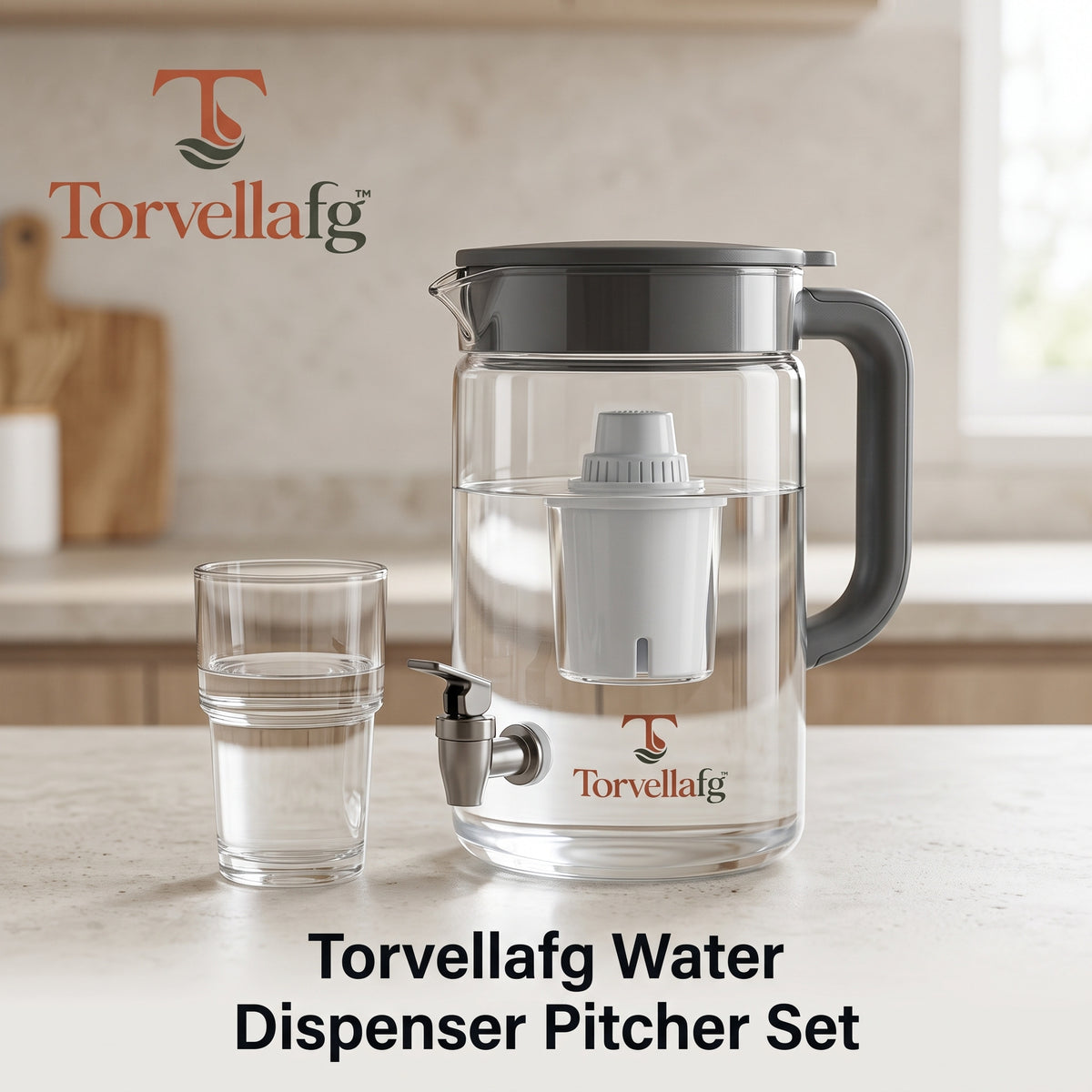 Torvellafg™ Kitchen Water Dispenser Pitcher Set gallery image 1